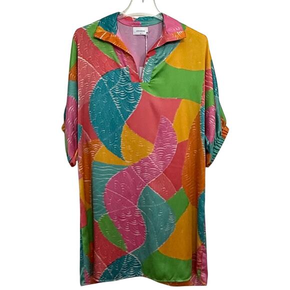 Adrienne Dresses & Skirts - NWT Women Adrienne Medium Multi colored Shirt Dress